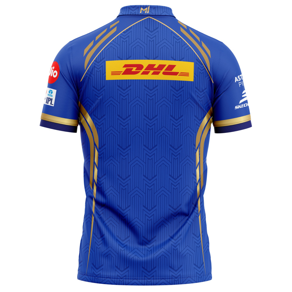 Mumbai Indians IPL Replica Jersey 2024 (MI 2024 With Name Personalization)